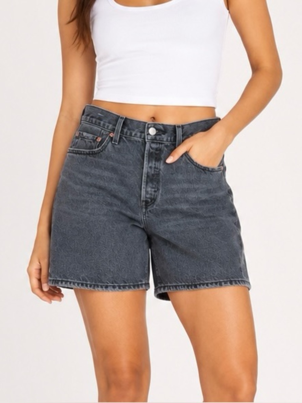 Levi's Washed  High-Rise Jean Shorts